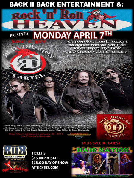 CONGRATULATIONS TO KIM PAWLOWSKI OF NIAGARA FALLS, NY FOR WINNING the tickets and passes for Queensryche and Red Dragon Cartel