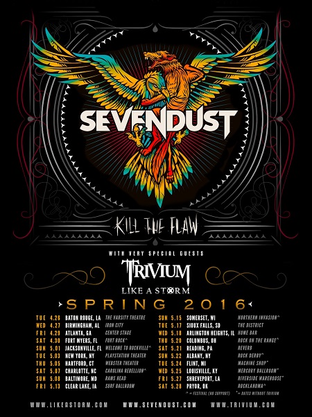 Sevendust Announce  U.S. Headline Tour In Support Of Latest Release Kill The Flaw