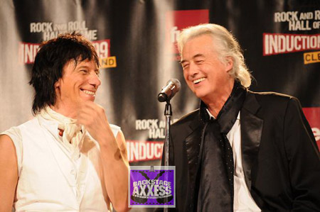Jimmy Page and Jeff Beck in a single frame