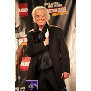 Jimmy Page posing for the photograph