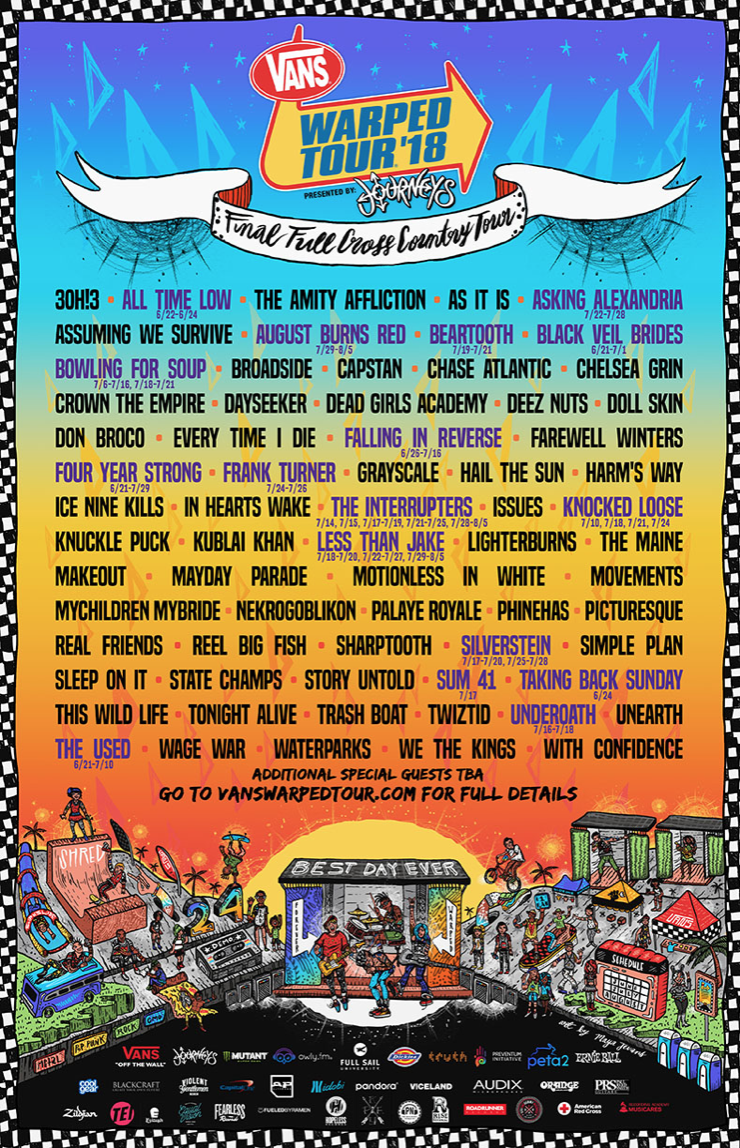 warped tour 2009 lineup