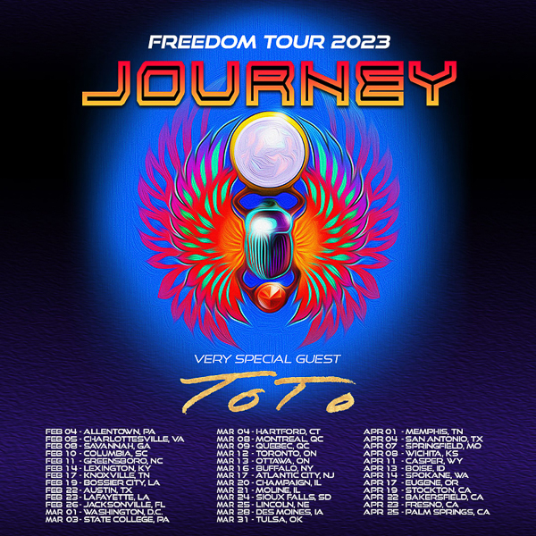 THE LEGENDARY ROCK BAND JOURNEY CELEBRATING THE 50TH ANNIVERSARY FREEDOM TOUR 2023