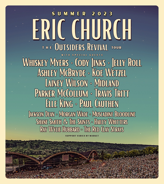Eric Church Adds Dates to ‘The Outsiders Revival Tour’ Due to Overwhelming Demand