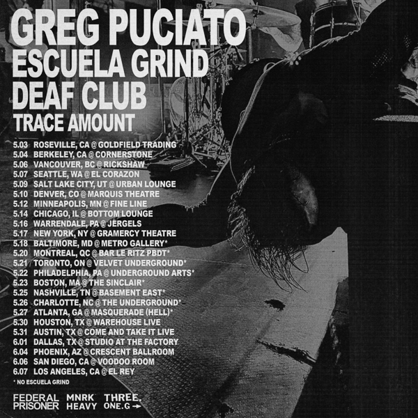 Greg Puciato (The Dillinger Escape Plan, The Black Queen) Announces Debut Solo Tour