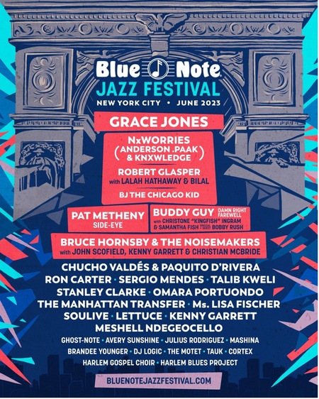 Blue Note Jazz Festival confirms NYC lineup featuring Grace Jones, Robert Glasper, BJ The Chicago Kid, Buddy Guy, Pat Metheny, NxWorries and more